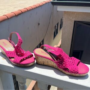 MUDD Pink Wedge Heel Shoes Size 5